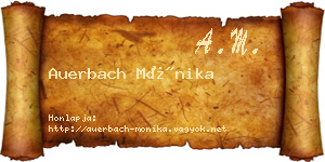 Auerbach Mónika névjegykártya