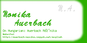 monika auerbach business card